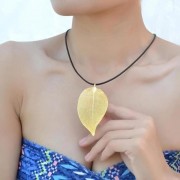 金叶子 天然菩提树叶叶脉 镀24K 仿黄金叶子