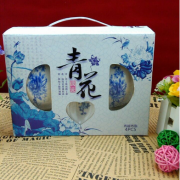 4头青花瓷碗餐具2碗2勺