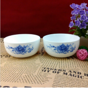 4头青花瓷碗餐具2碗2勺