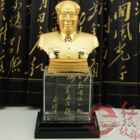 毛主席水晶半身像摆件