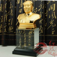 毛主席水晶半身像摆件