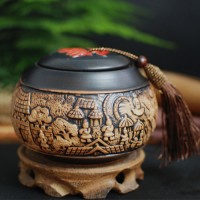 清明上河图复古陶瓷茶叶罐