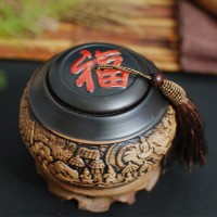 清明上河图复古陶瓷茶叶罐