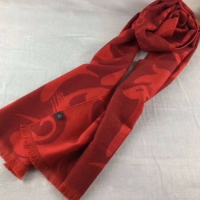 平安福红围巾